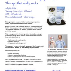 Massage Cupping - Arcata, California - July 28, 2026