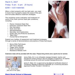 Assessment and Treatment of Low Back Pain - Fayetteville, AR - March 5, 2027